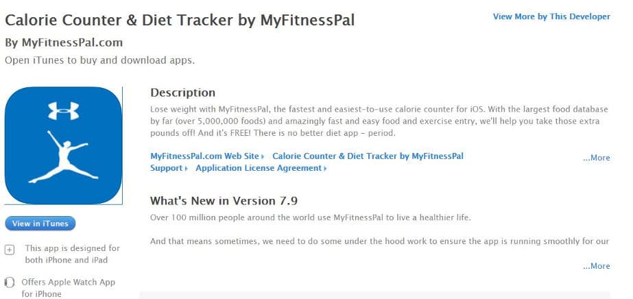 my fitness pal calorie counter app