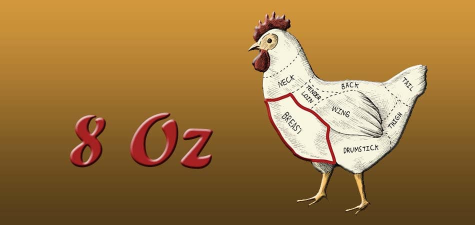 8 oz chicken breast calories