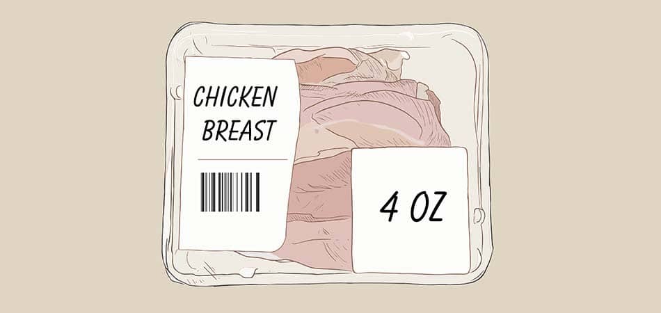 4 oz chicken breast protein