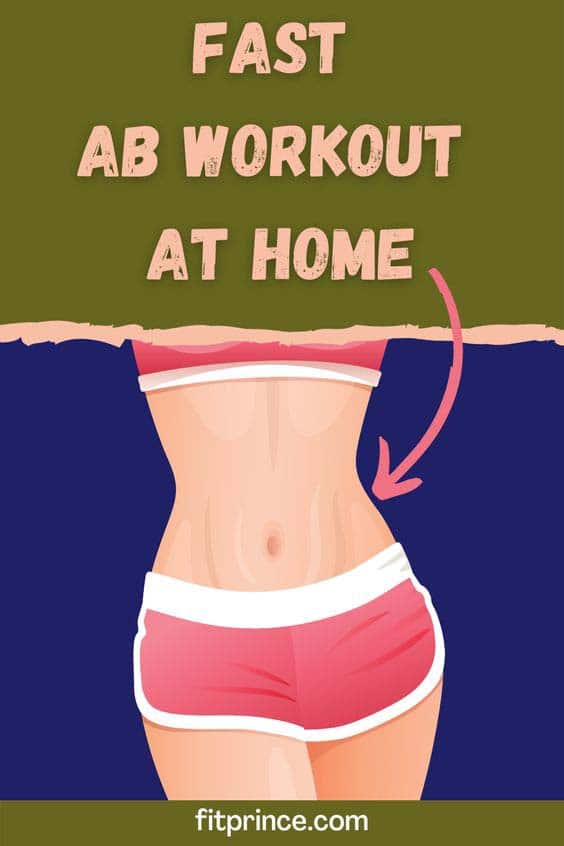 Fast ab workout at home pin. 